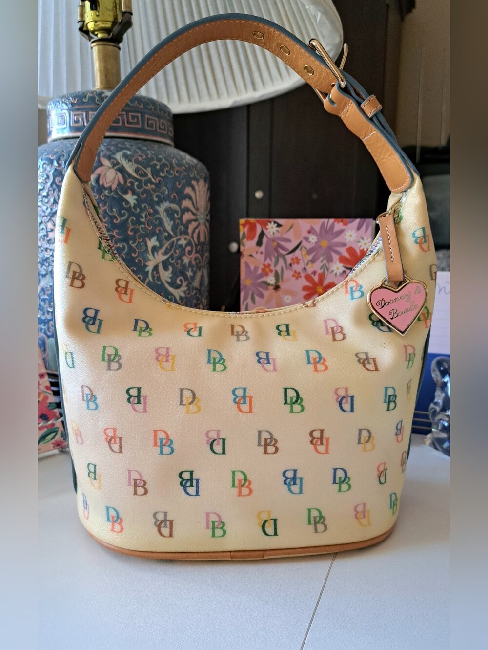 Vintage Y2K Dooney & Bourke Rainbow Signature Hobo Bag